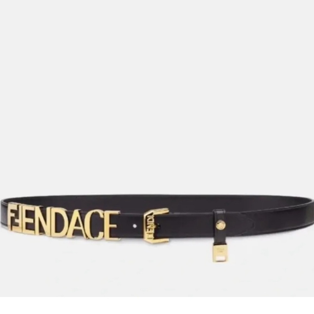 💎 Fendace (Fendi x Versace) black/gold belt - AMAZING condition - XL/110 w box